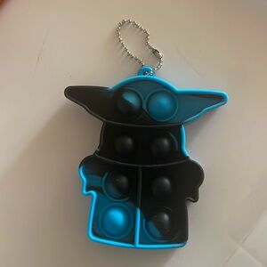 Grogu Baby Yoda pop-it bubble fidget toy keychain